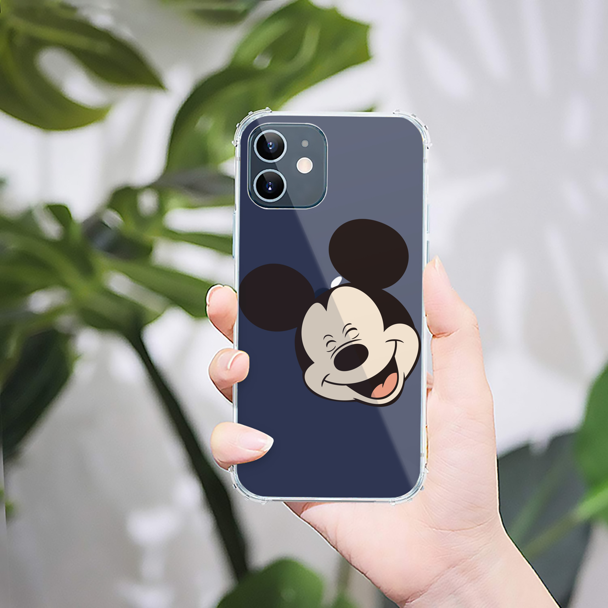 （画像用） ミッキーマウス Mickey Mouse 【iPhone 12シリーズ対応】透明スマホケース（クリアソフトケース）